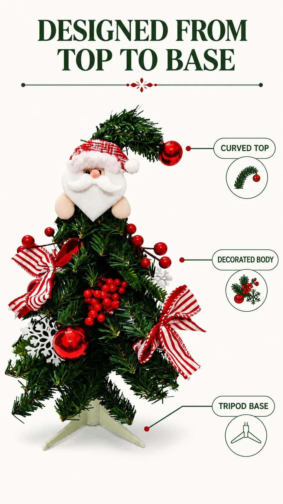 Nordic Gnome and Bent Christmas Tree Set product detail 3