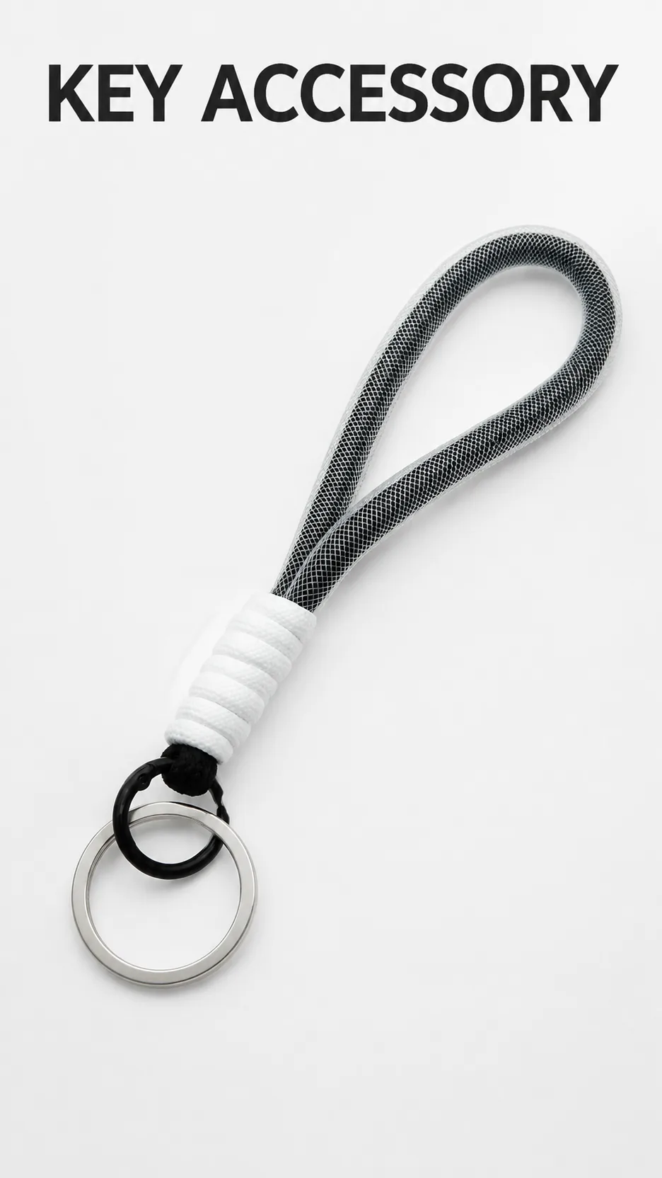 Universal Mesh Wrist Strap Keychain with Metal Ring for Phone and Keys product detail 6