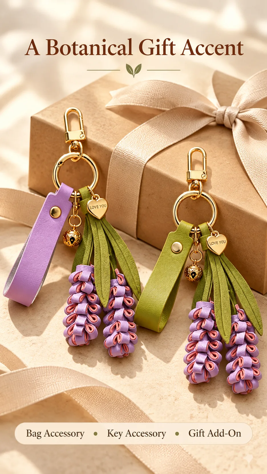 ♪ Purple lavender leather key button ♪ product detail 8