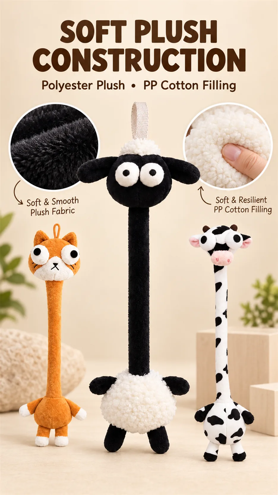 The little iron egg is an evil, long-necked, hairy doll with an abstract toy toy bag. product detail 2
