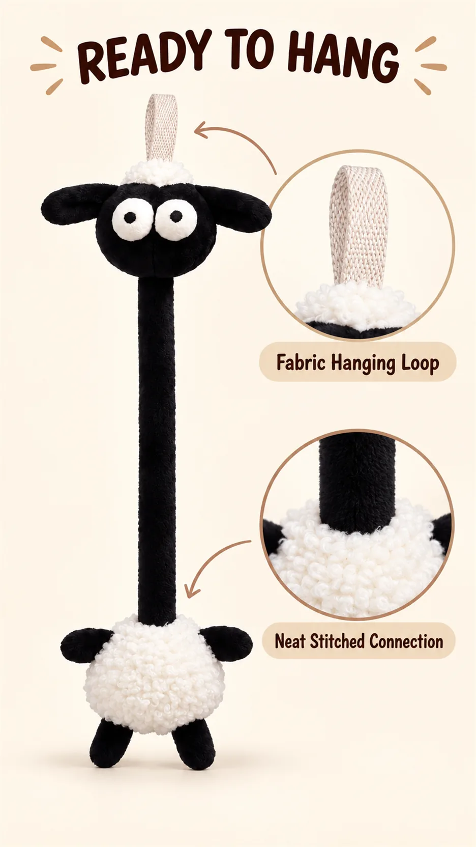 The little iron egg is an evil, long-necked, hairy doll with an abstract toy toy bag. product detail 3