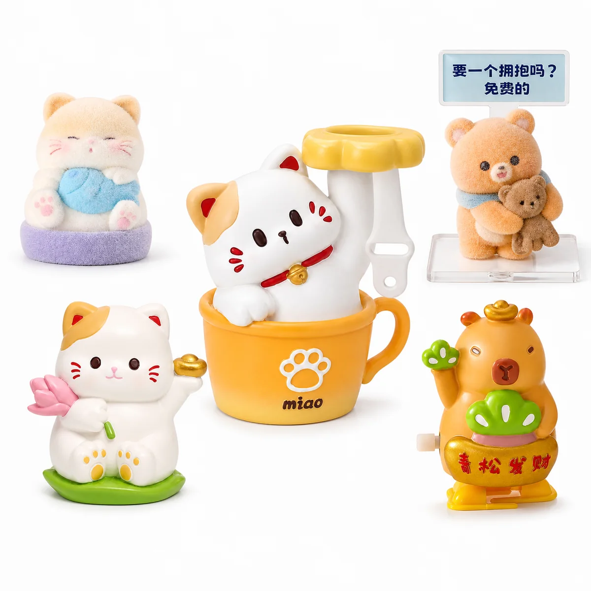 Cat Watch Stands and Character Figurines