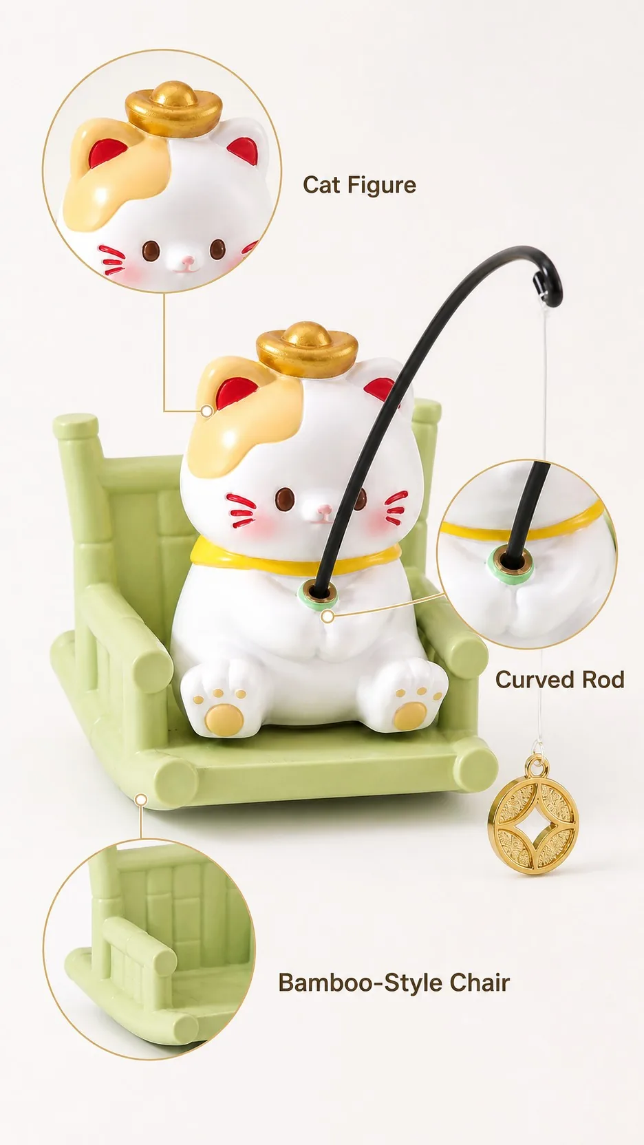 Fishing Cat Desk Figurines product detail 3