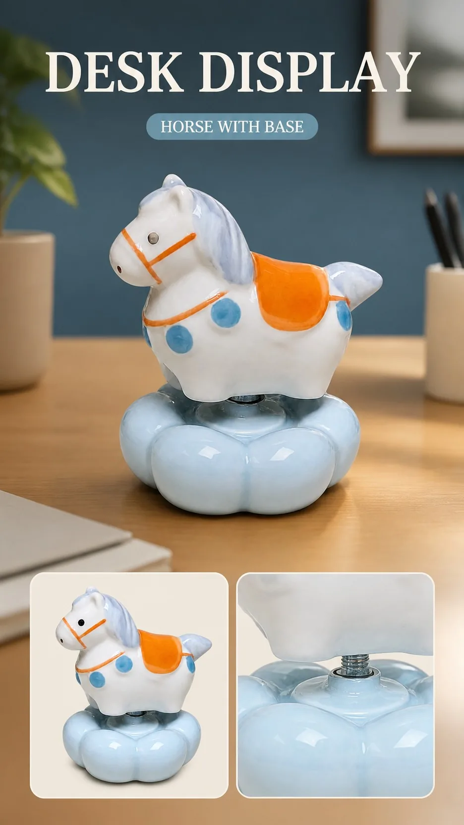 Rotating Ceramic Tang Horse Figurines product detail 6