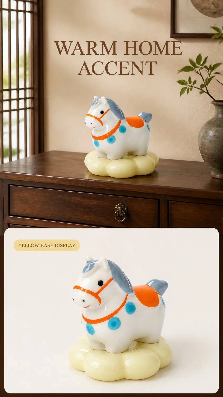 Rotating Ceramic Tang Horse Figurines product detail 7