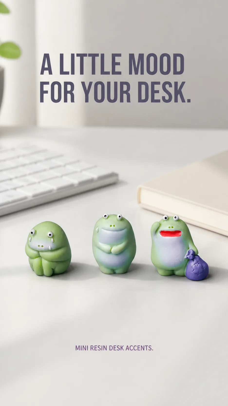 Tiny Frog Mood Collection Resin Miniature Figurines Funny Animal Desktop Decor product detail 6