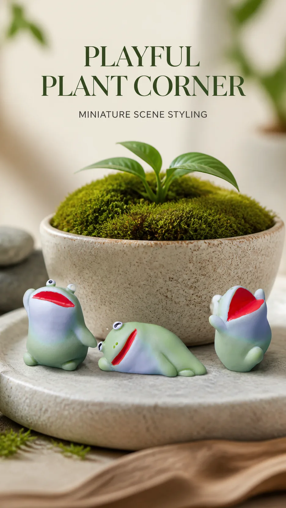 Tiny Frog Mood Collection Resin Miniature Figurines Funny Animal Desktop Decor product detail 7