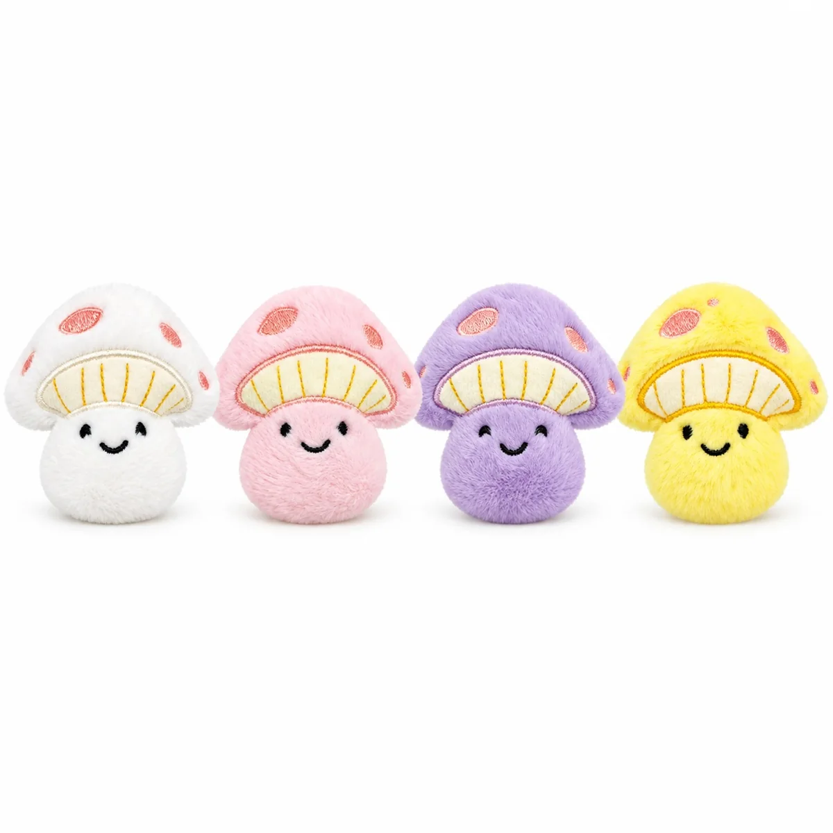 Cute Plush Mushroom Keychain Bag Charm Brooch Soft Stuffed Toy Accessory