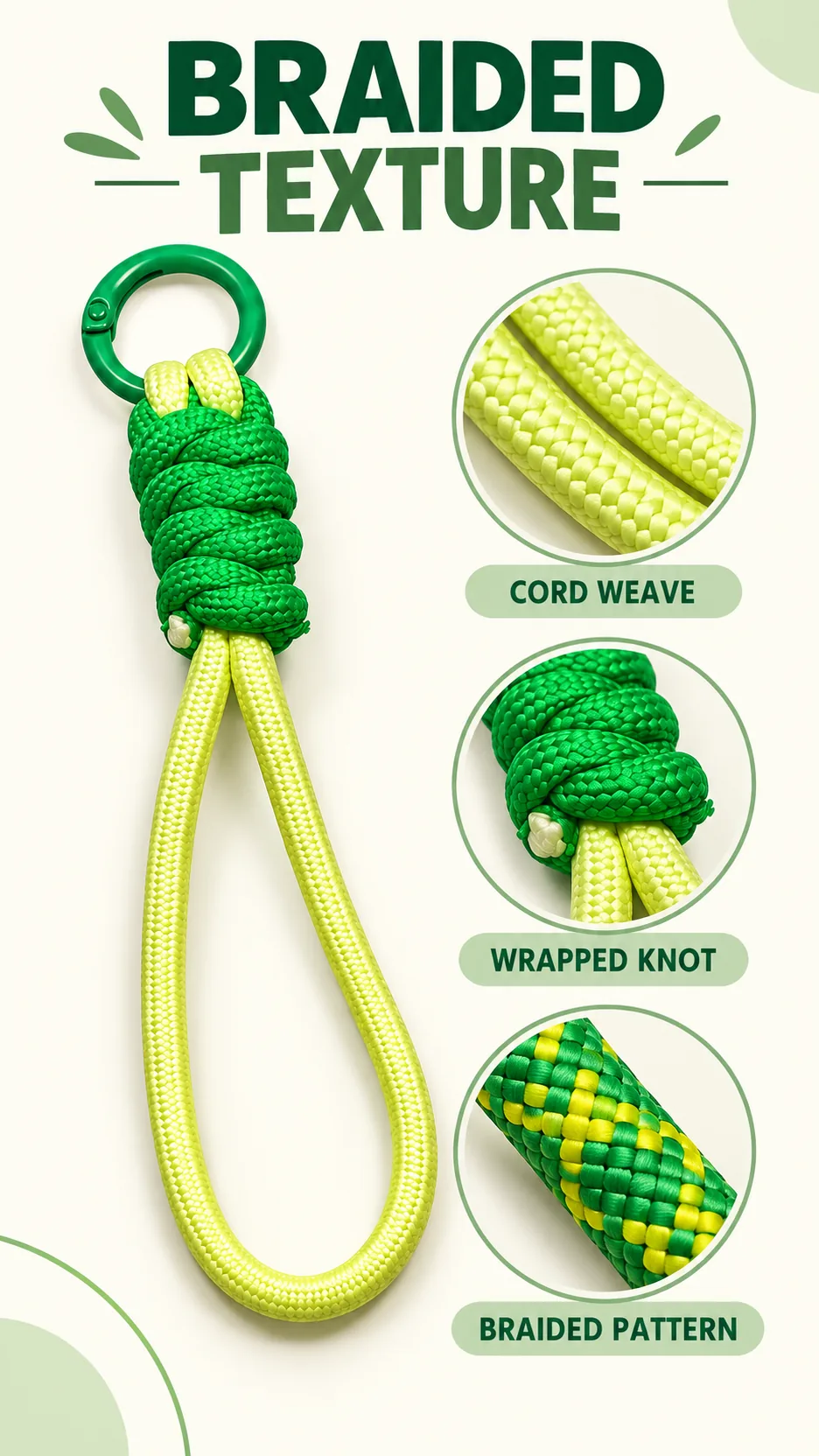 Dragon Boat Festival Dopamine Wrist Rope Keychain Braided Cord Bag Charm product detail 2
