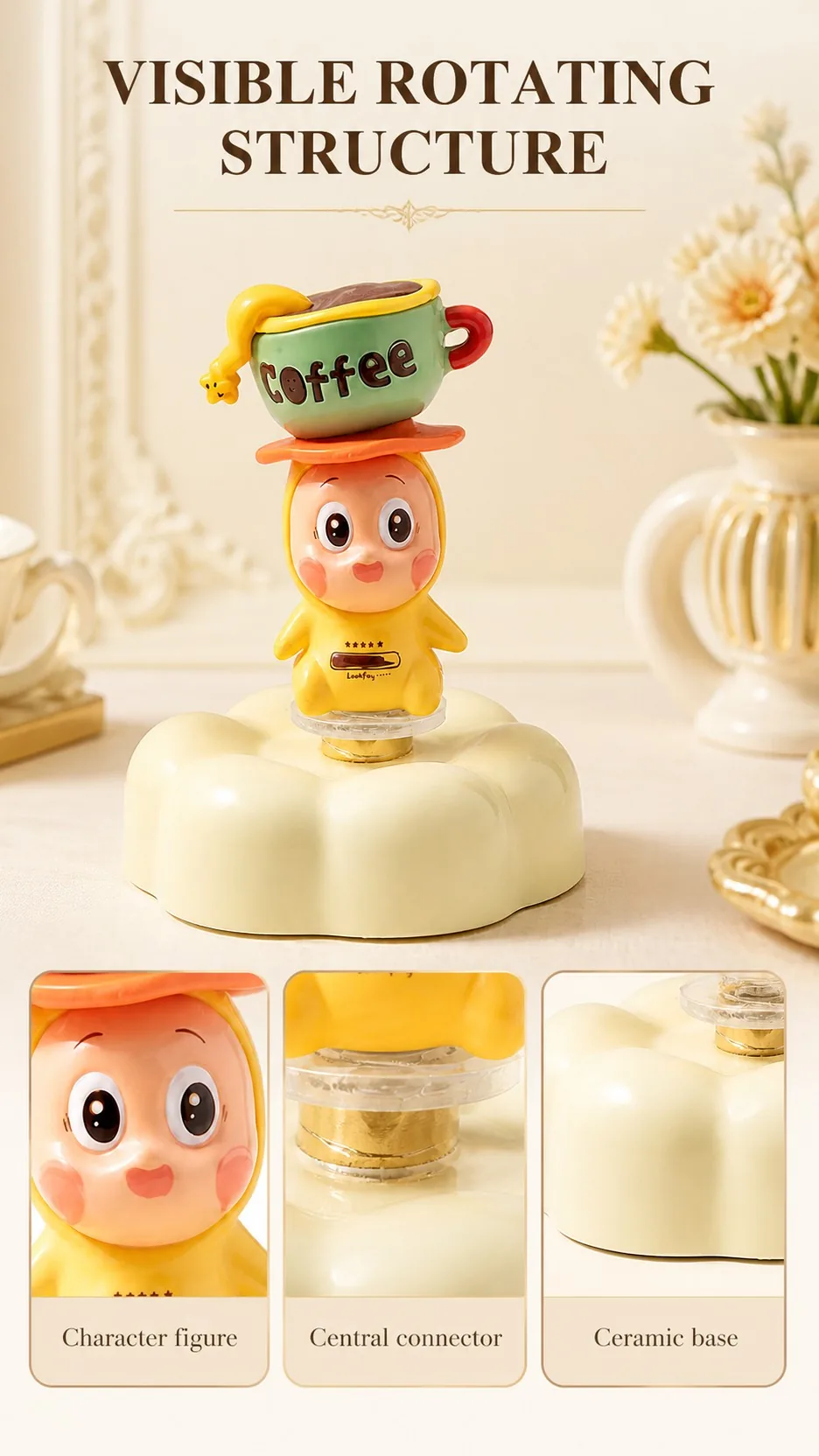 Rotating Ceramic Stargazer Figurines product detail 2