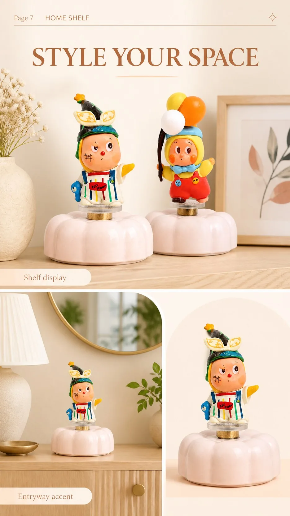 Rotating Ceramic Stargazer Figurines product detail 7