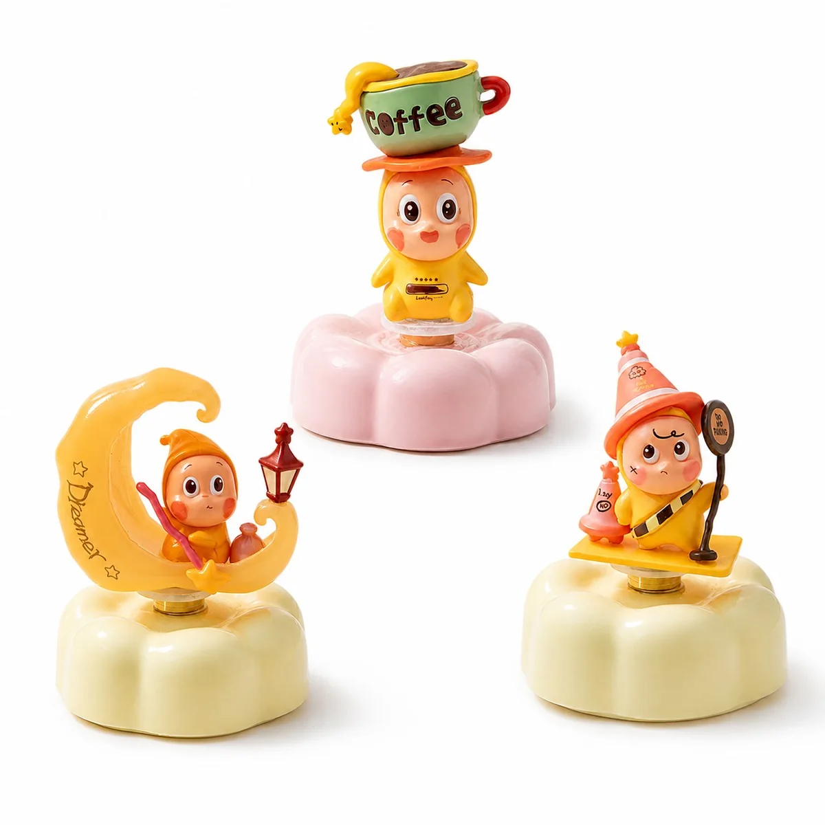 Rotating Ceramic Stargazer Figurines