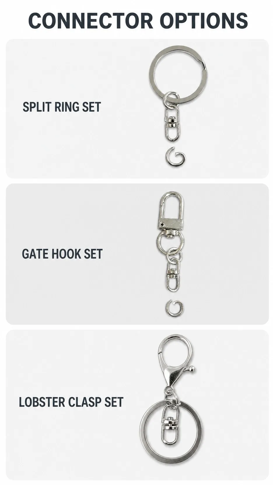 Lobster Clasp and Key Ring DIY Hardware Set product detail 3