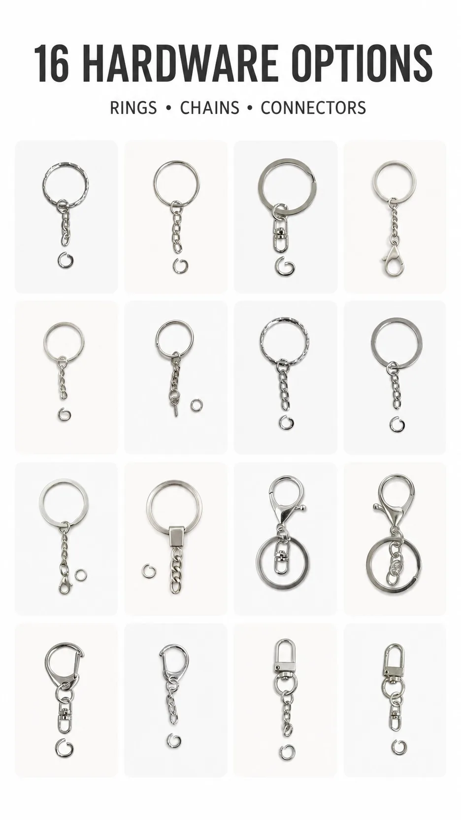 Lobster Clasp and Key Ring DIY Hardware Set product detail 5