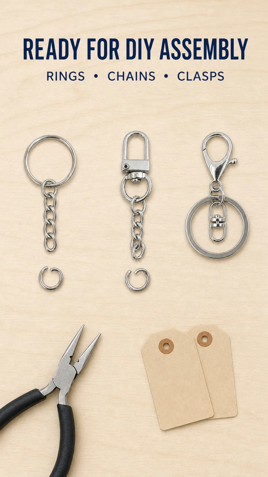 Lobster Clasp and Key Ring DIY Hardware Set product detail 6