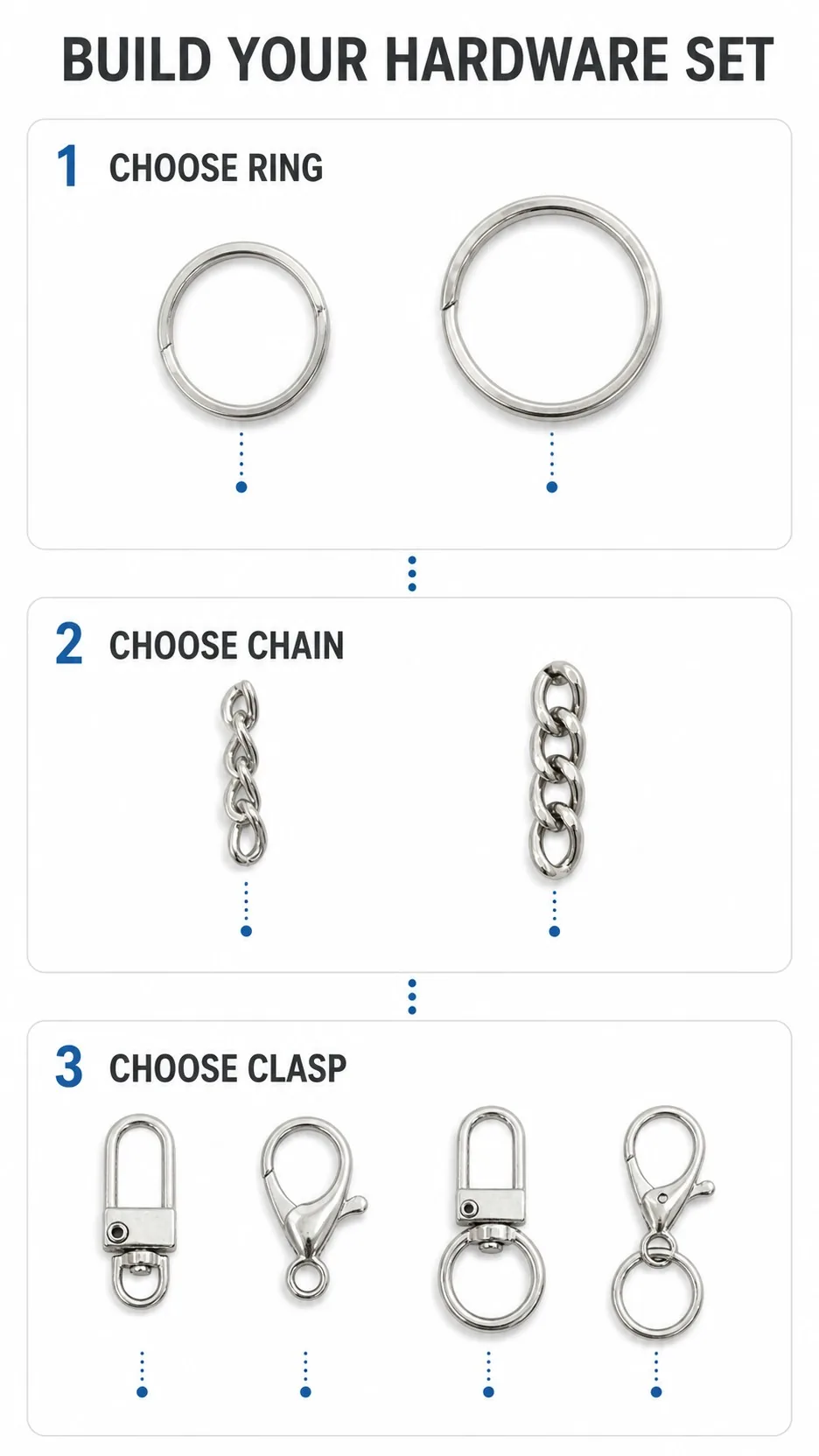 Lobster Clasp and Key Ring DIY Hardware Set product detail 8