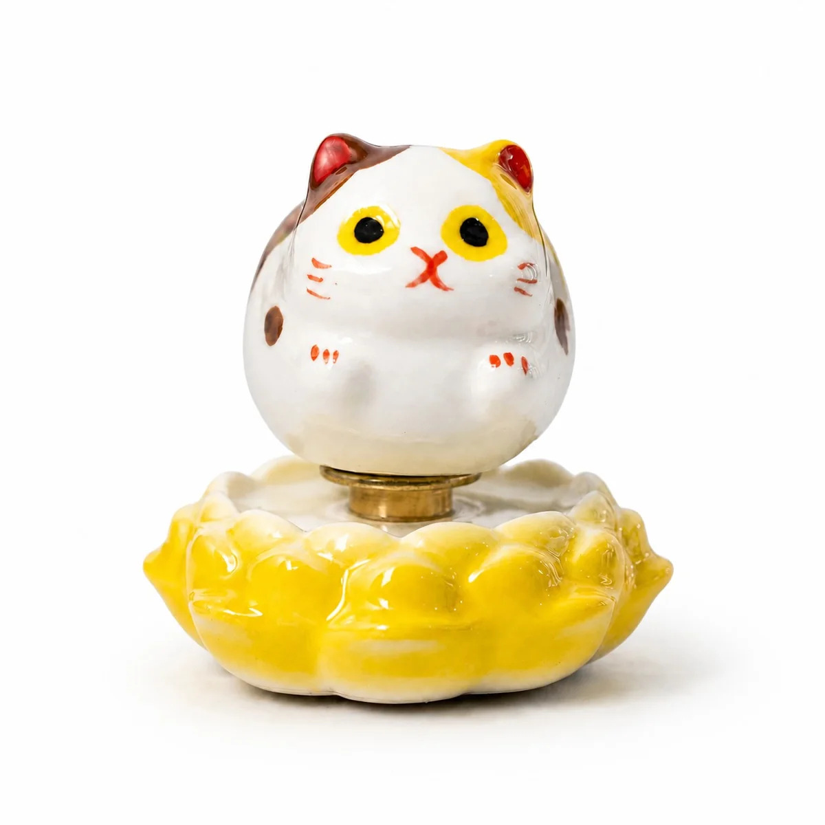 Rotating Ceramic Lucky Cat Figurines