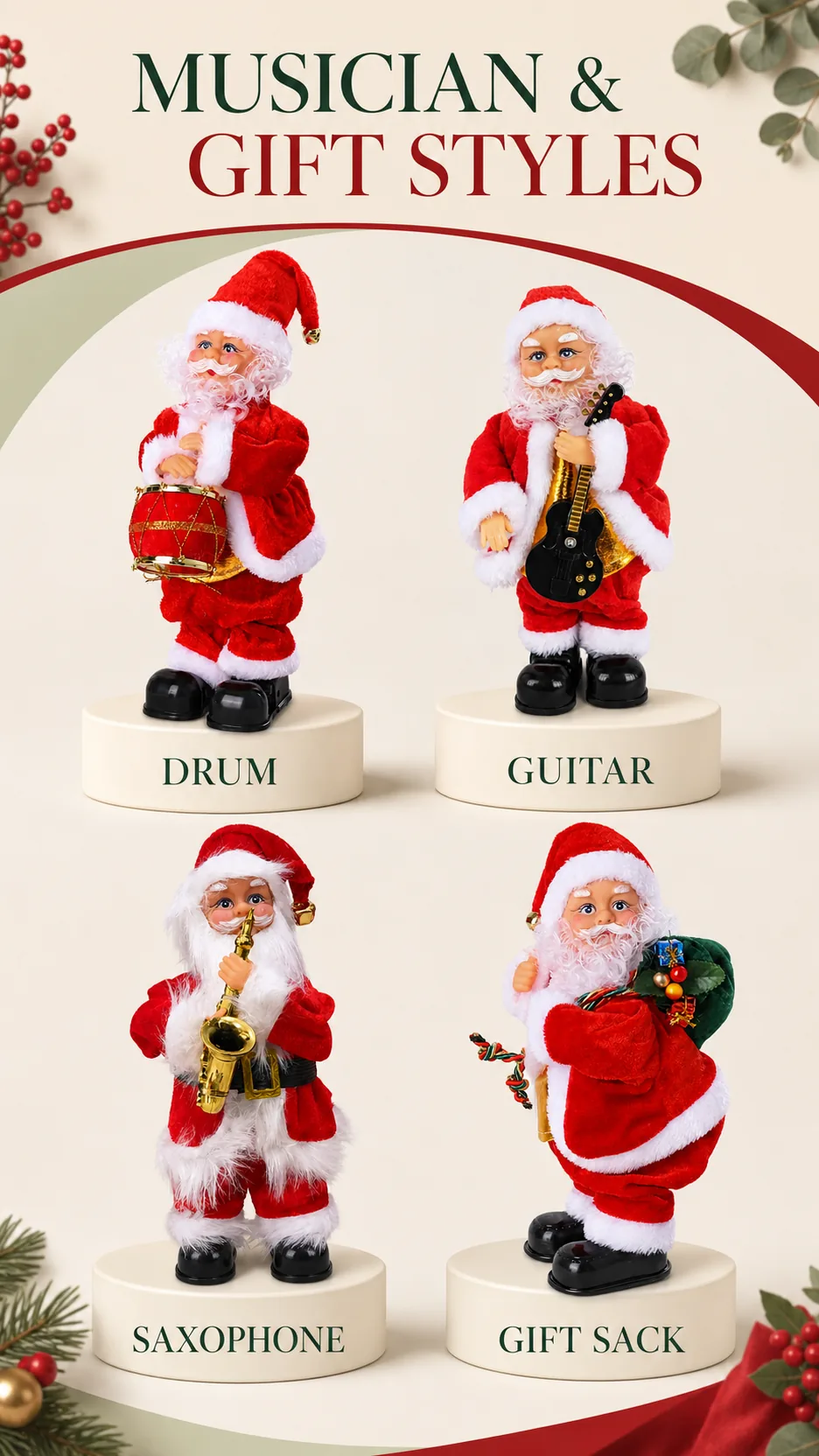 Christmas Electric Climbing Santa Claus Toy Novelty Hanging Decoration Window Display Figurine product detail 6