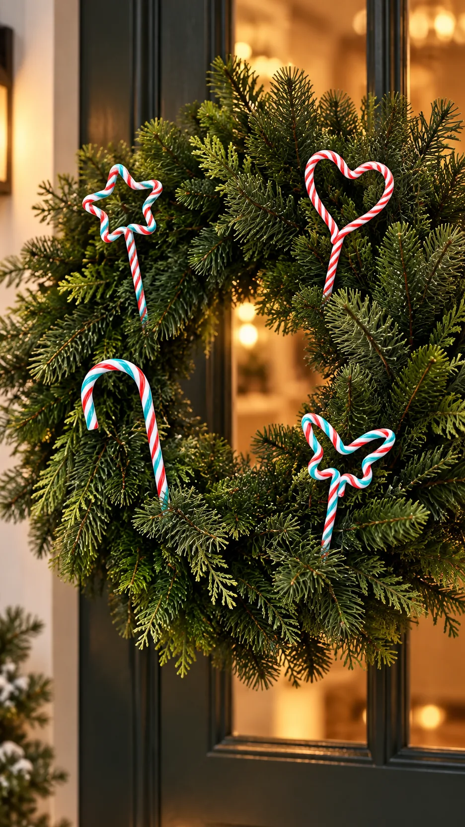 Christmas Decoration Creative Candy Cane, Red and Green Lollipop, Five Point Star Christmas Tree Plug product detail 7
