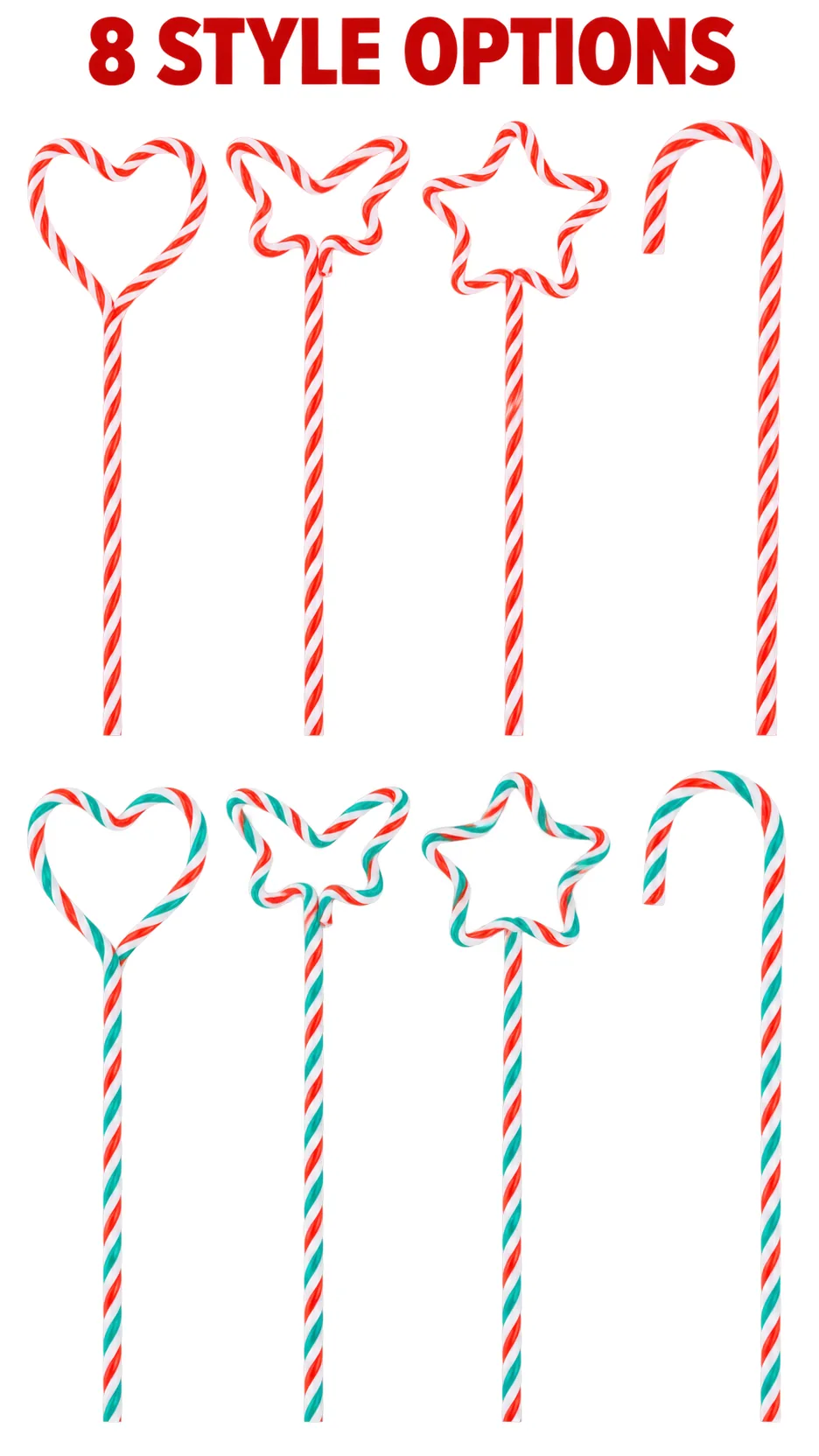 Christmas Decoration Creative Candy Cane, Red and Green Lollipop, Five Point Star Christmas Tree Plug product detail 8