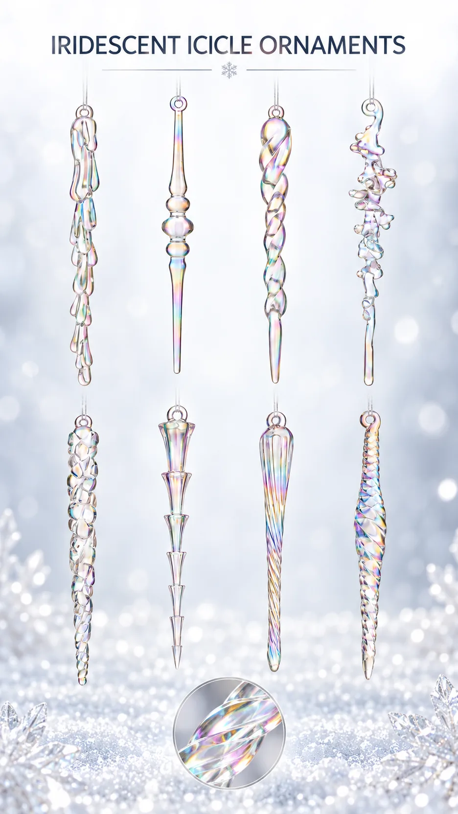 The Amazon Christmas decorations, the Aclik's ice strips, the colored ice cream tree. Hang. product detail 1