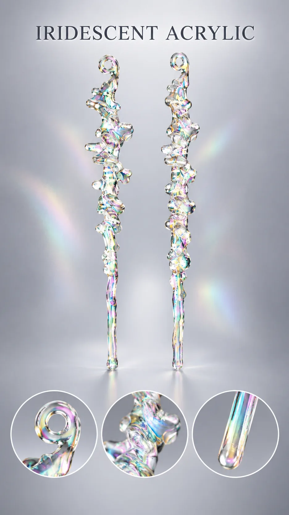 The Amazon Christmas decorations, the Aclik's ice strips, the colored ice cream tree. Hang. product detail 2