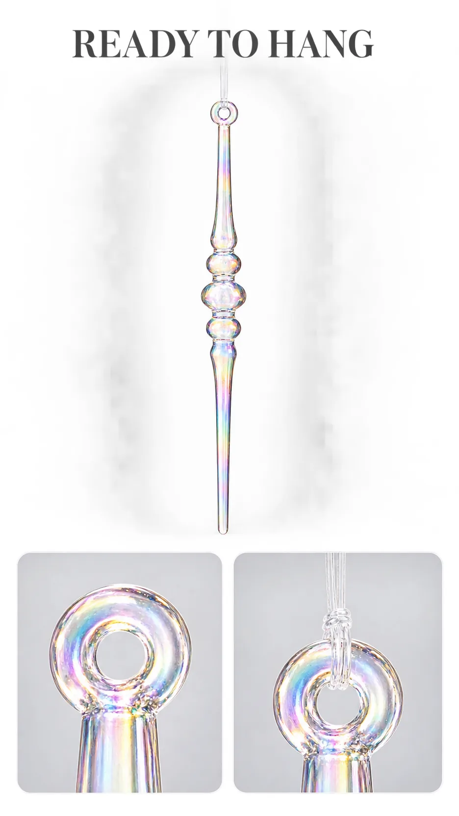 The Amazon Christmas decorations, the Aclik's ice strips, the colored ice cream tree. Hang. product detail 3