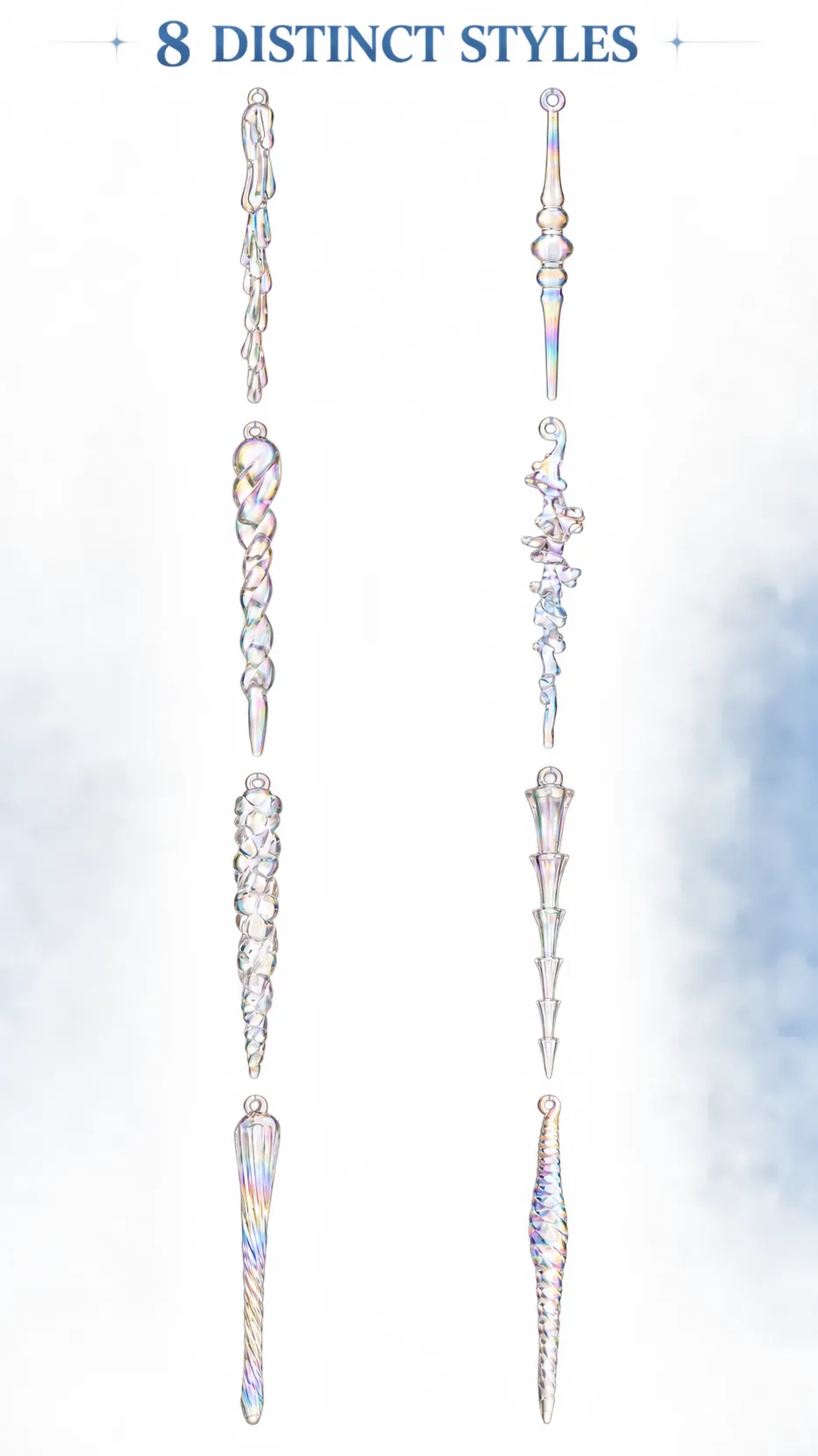 The Amazon Christmas decorations, the Aclik's ice strips, the colored ice cream tree. Hang. product detail 5