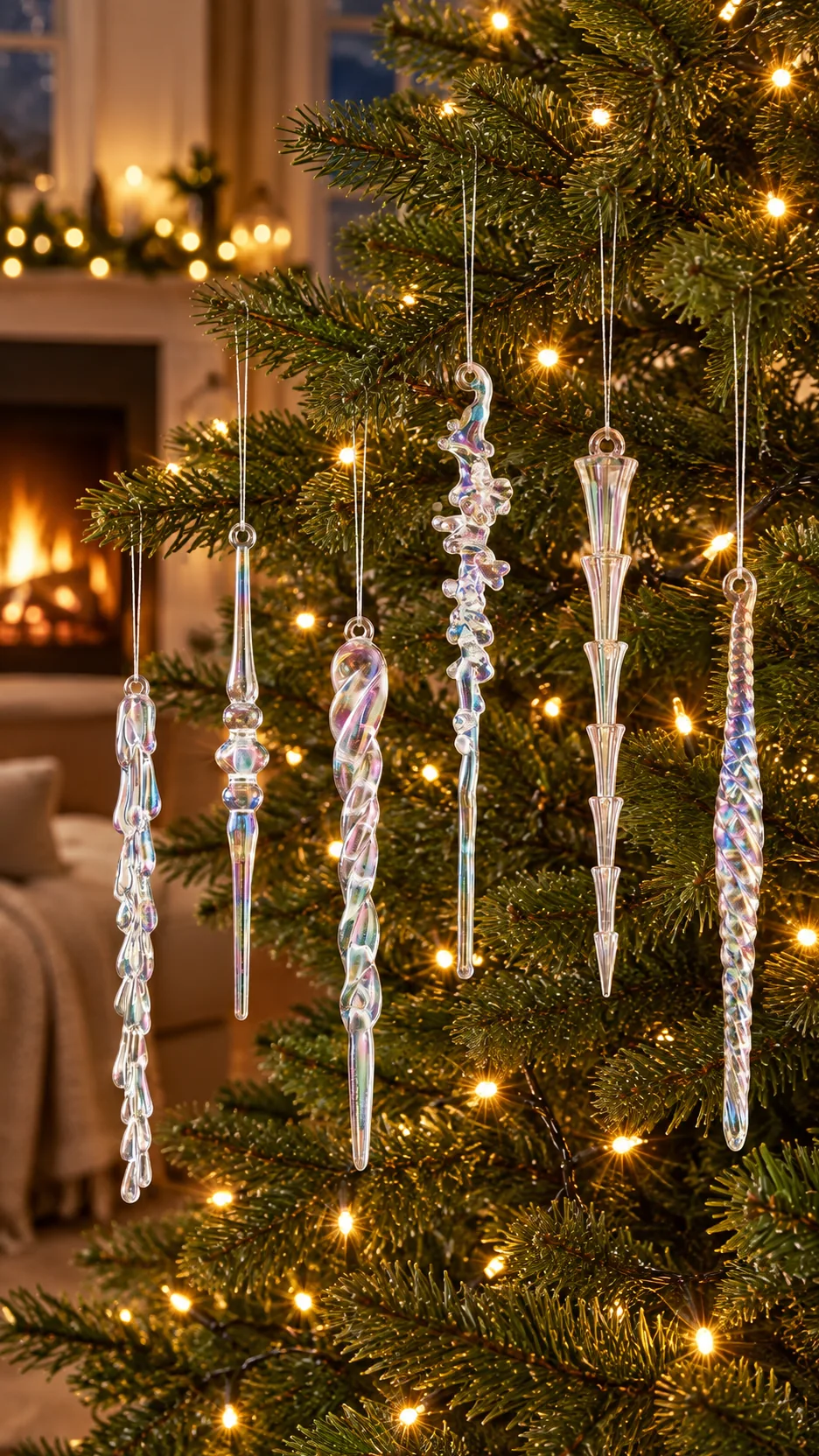 The Amazon Christmas decorations, the Aclik's ice strips, the colored ice cream tree. Hang. product detail 6