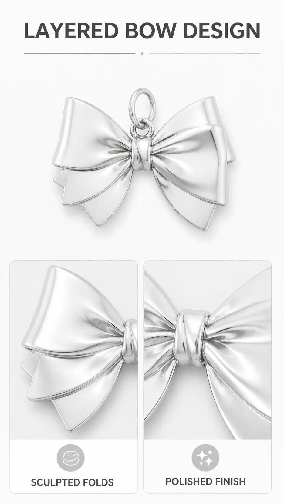 Fashion Metal Bow Wrist Strap Keychain Nylon Rope Phone Lanyard Bag Charm product detail 2