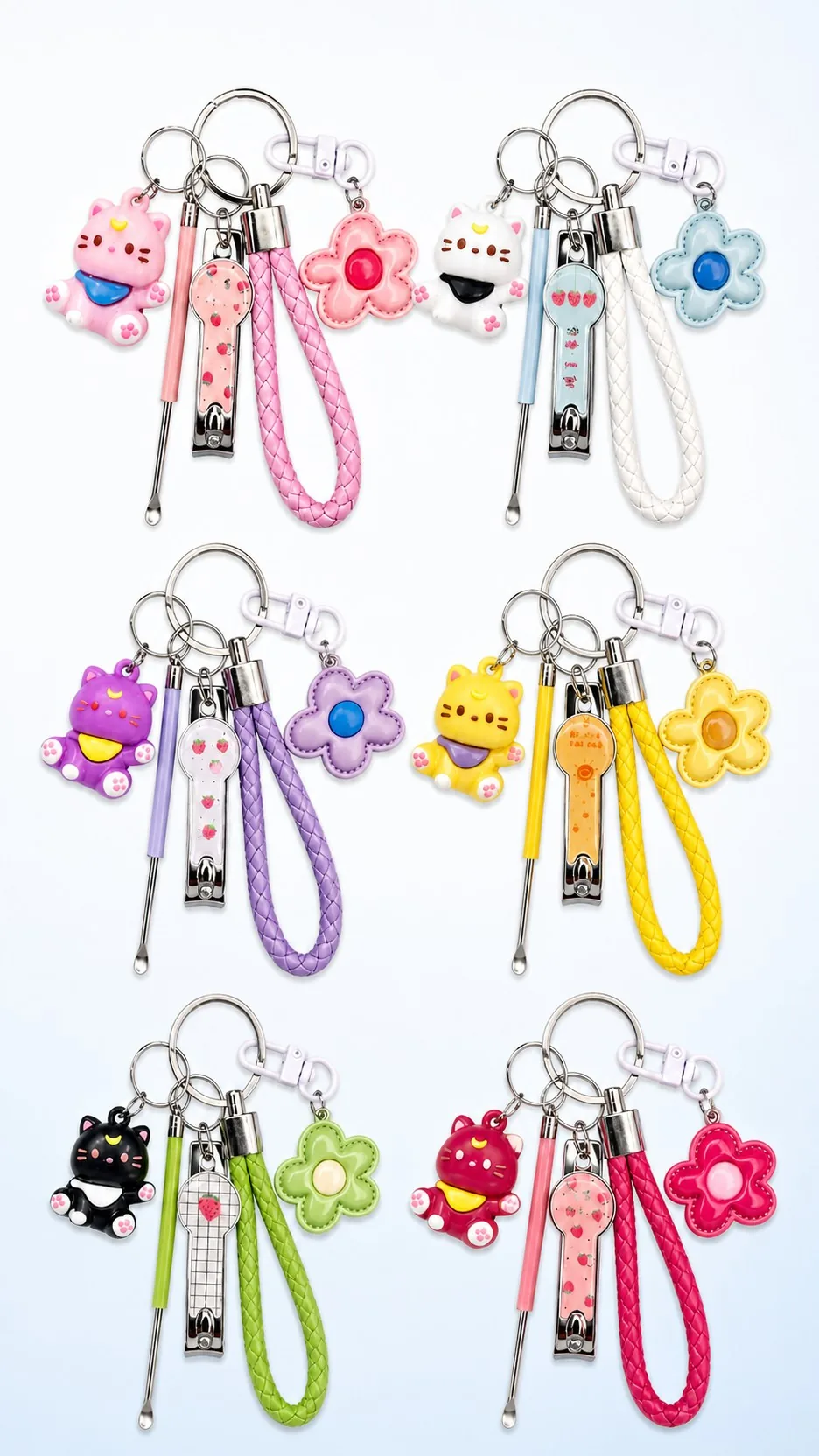Colorful Flower Manicure Tool Bag Charm Set product detail 5