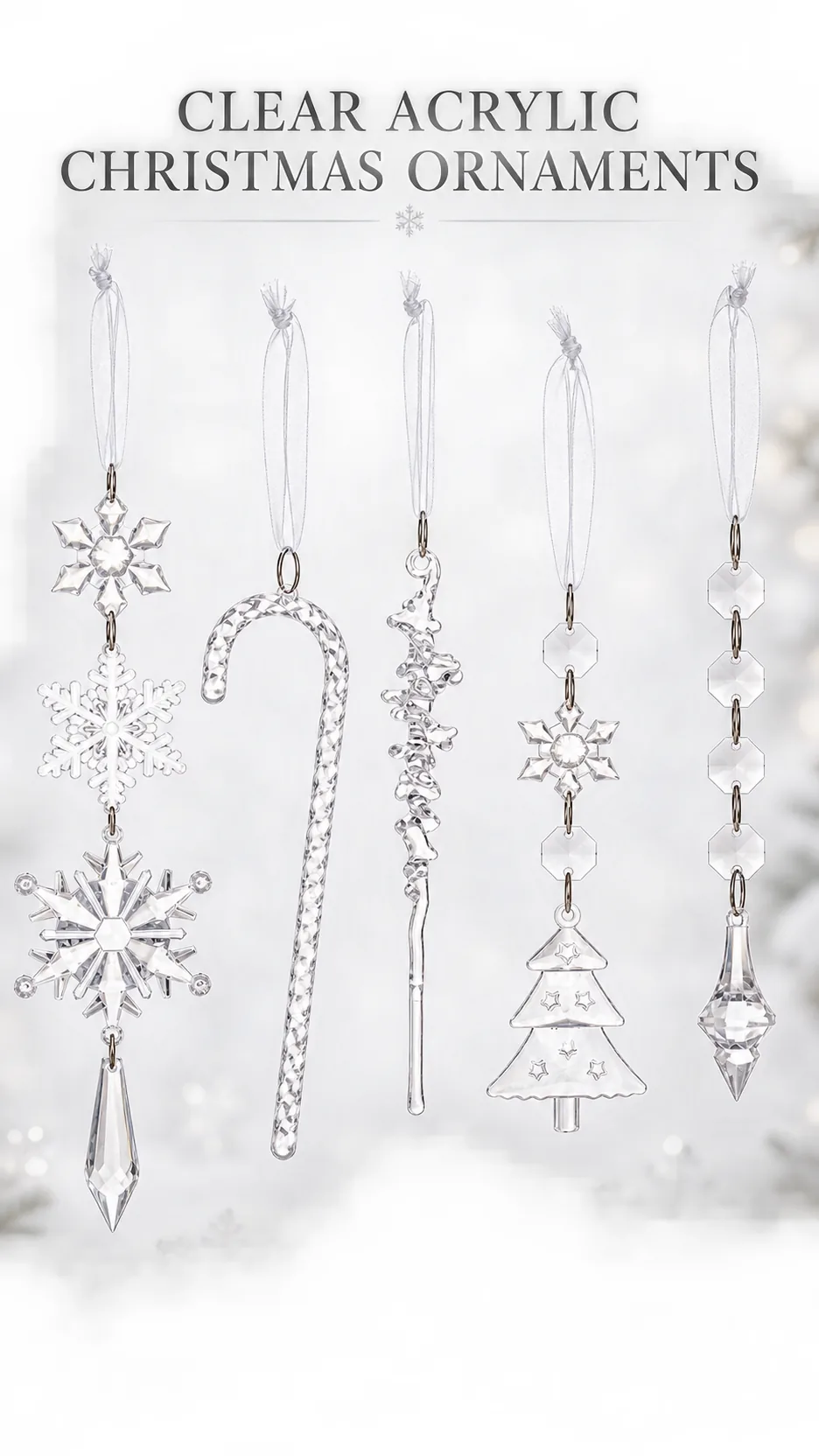 Christmas Decoration of Acrey Ice Crawl Crawl Stuff, 10PCS Transparent Christmas Trees. product detail 1