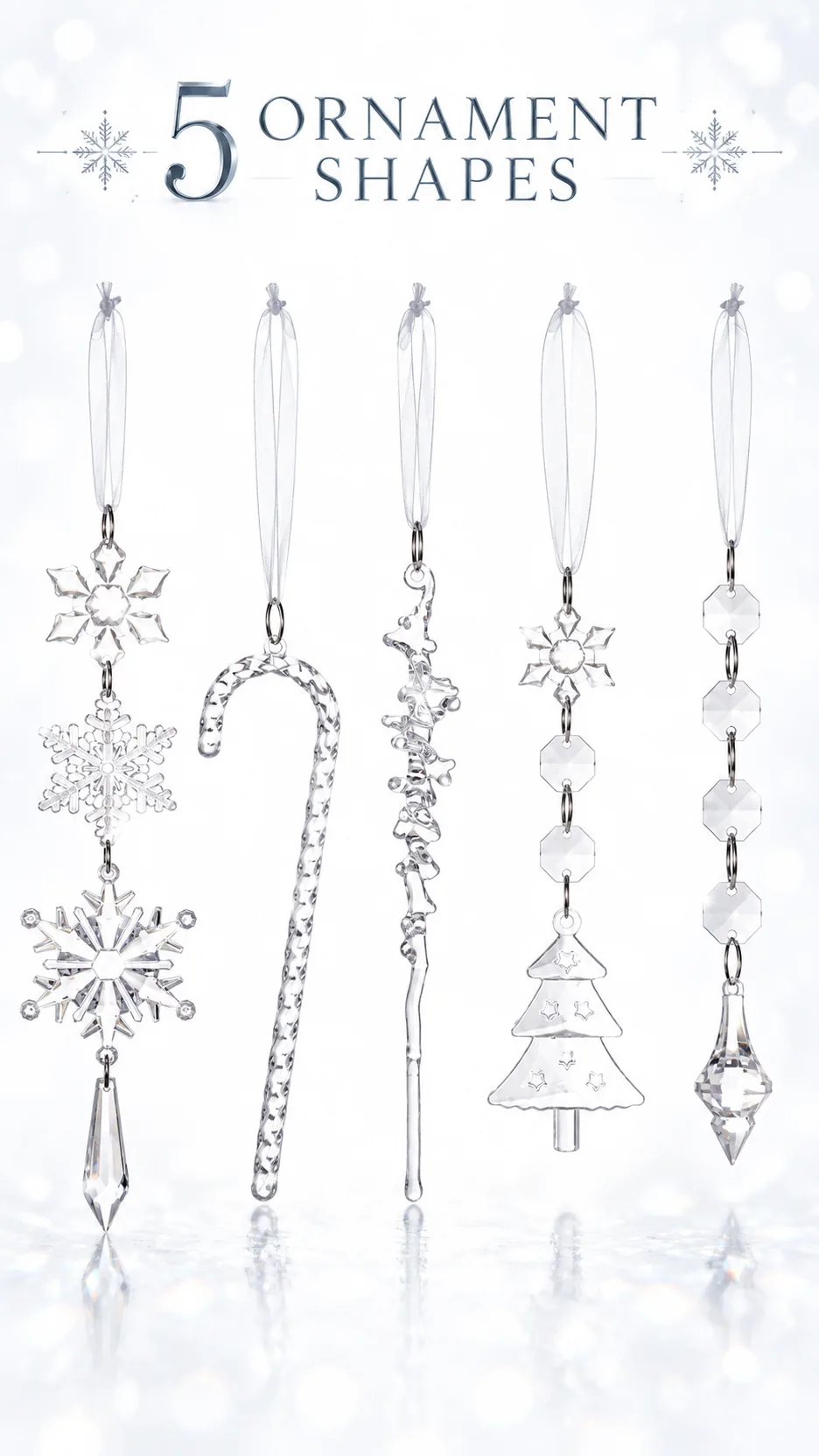 Christmas Decoration of Acrey Ice Crawl Crawl Stuff, 10PCS Transparent Christmas Trees. product detail 5