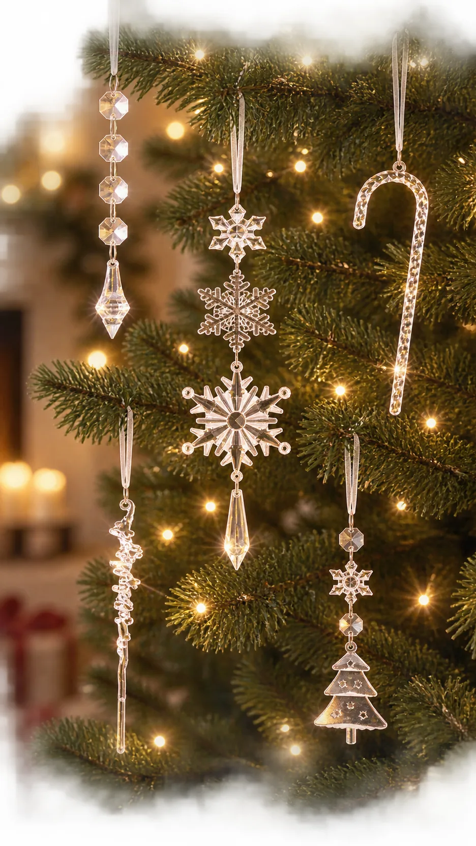 Christmas Decoration of Acrey Ice Crawl Crawl Stuff, 10PCS Transparent Christmas Trees. product detail 6