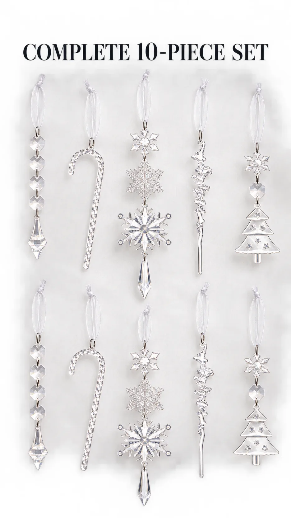 Christmas Decoration of Acrey Ice Crawl Crawl Stuff, 10PCS Transparent Christmas Trees. product detail 8