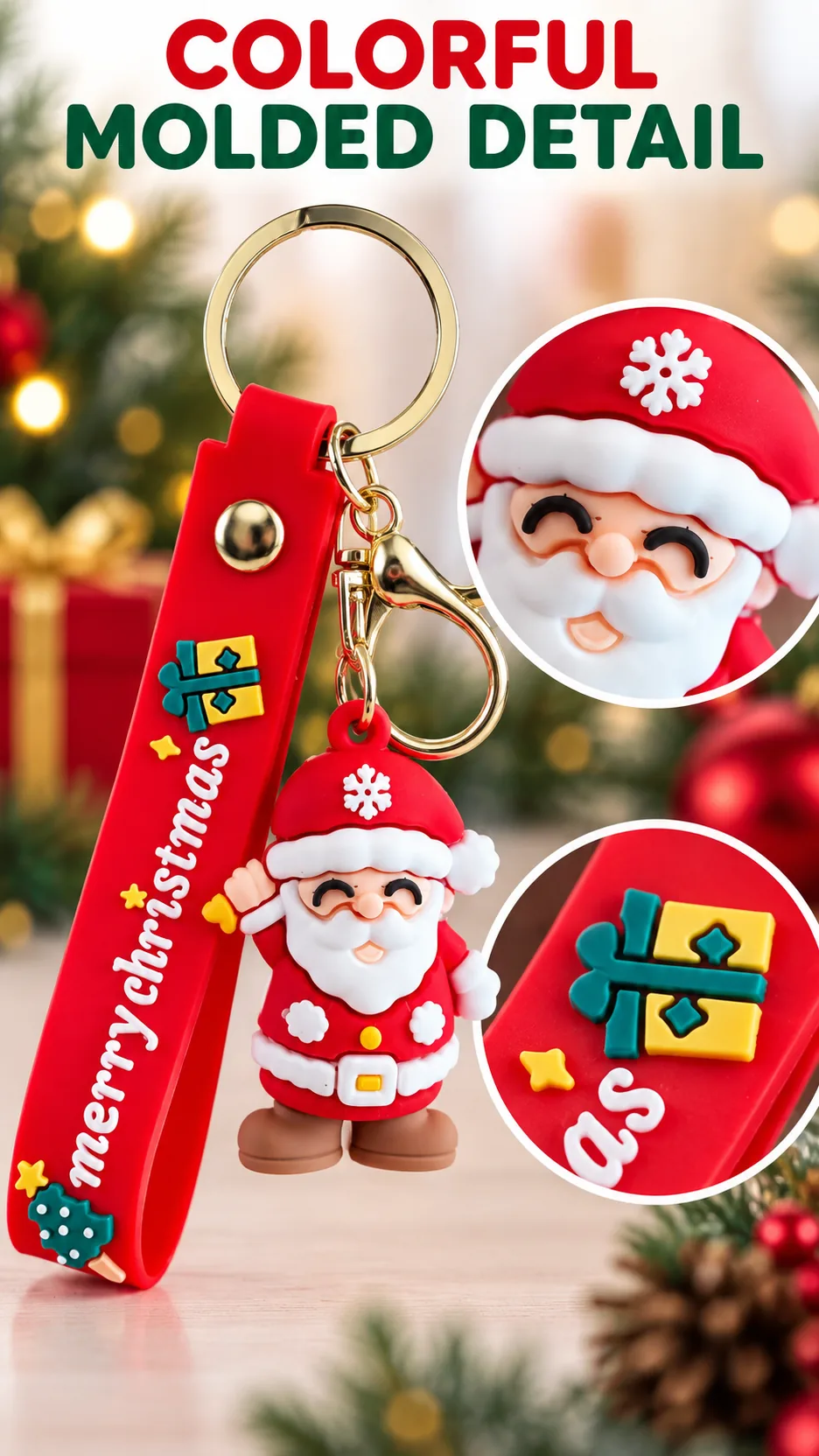 Cartoon Santa Christmas Keychains and Bag Charms product detail 2