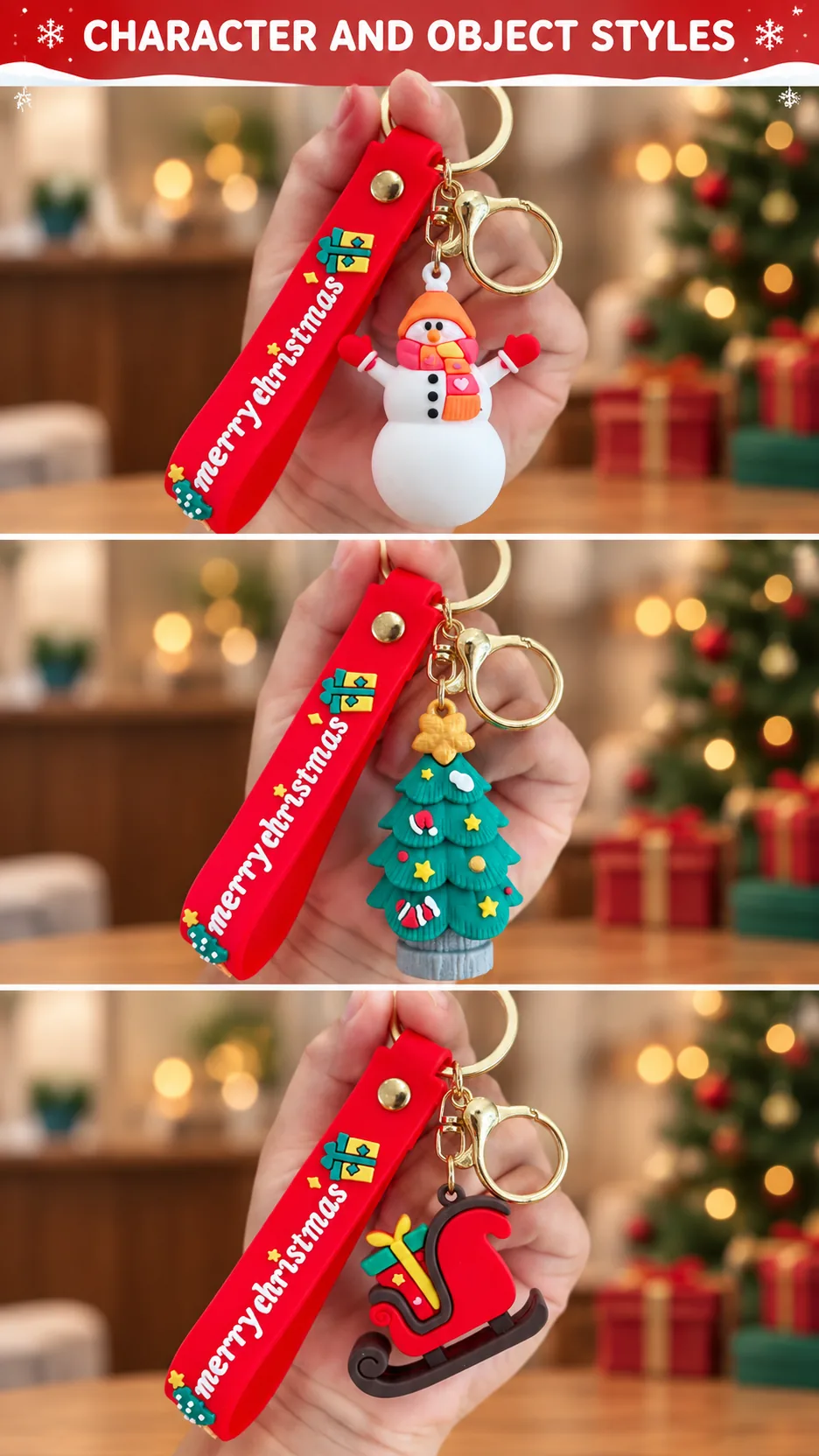 Cartoon Santa Christmas Keychains and Bag Charms product detail 3