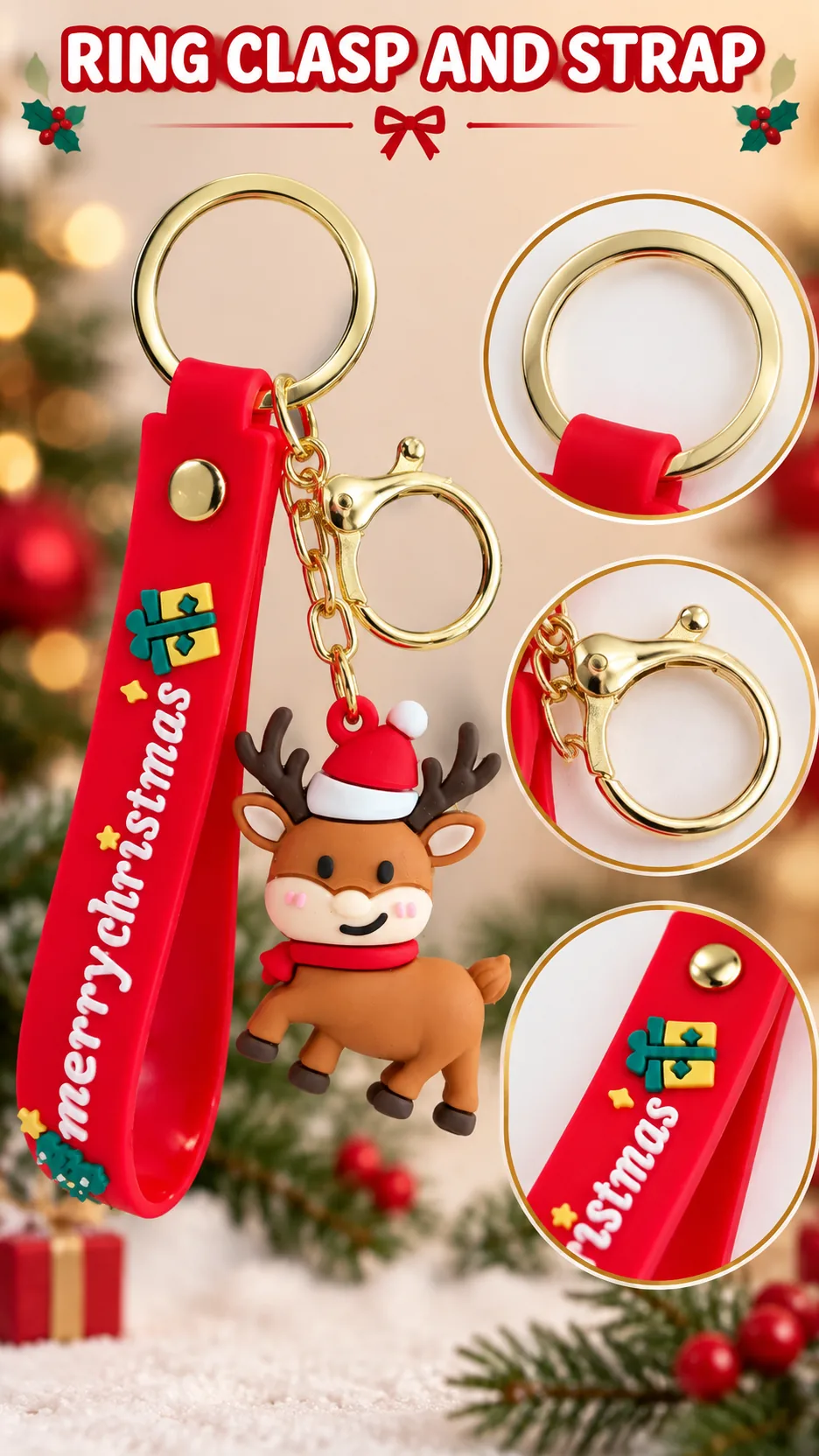 Cartoon Santa Christmas Keychains and Bag Charms product detail 4