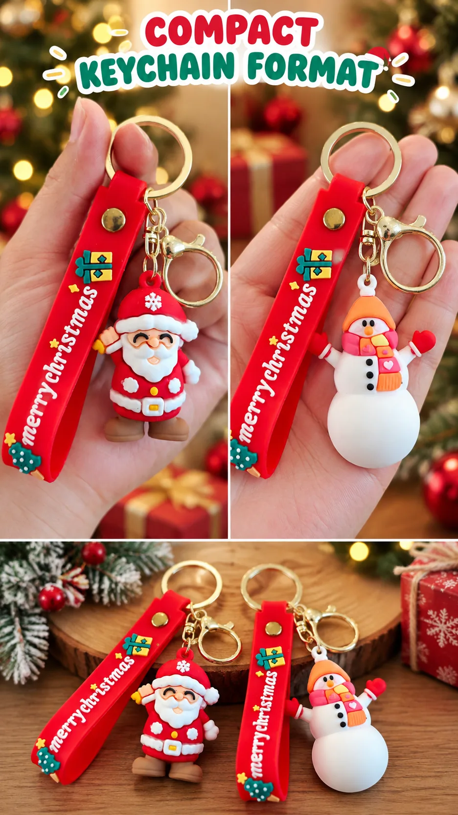 Cartoon Santa Christmas Keychains and Bag Charms product detail 5
