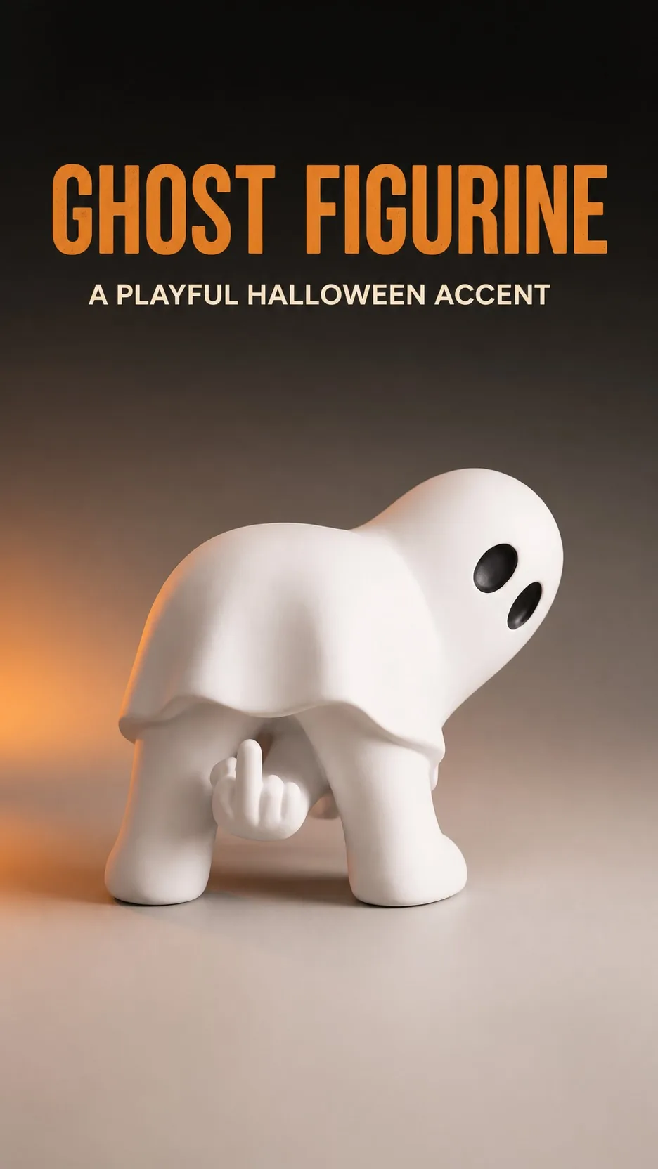 Funny Middle-Finger Ghost Figurine product detail 1