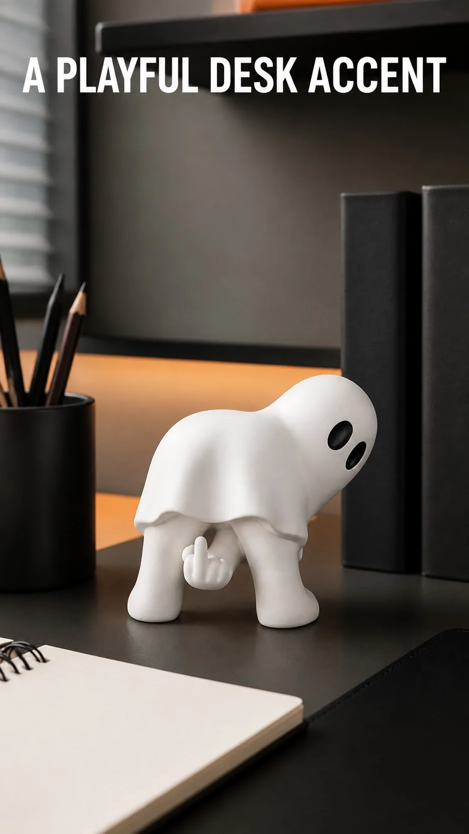 Funny Middle-Finger Ghost Figurine product detail 7