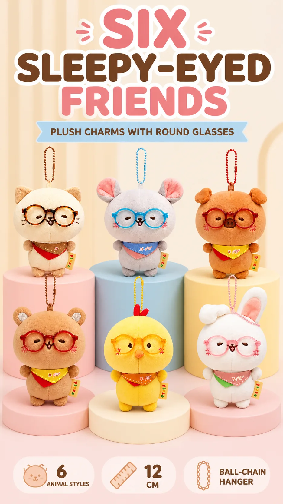 Plush Animal Keychains product detail 1