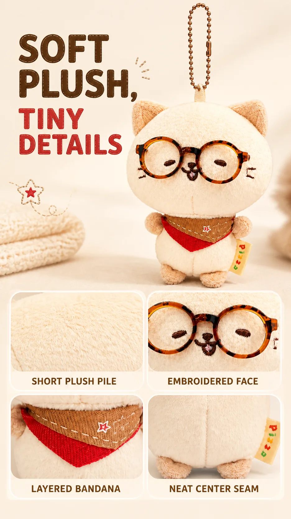 Plush Animal Keychains product detail 2