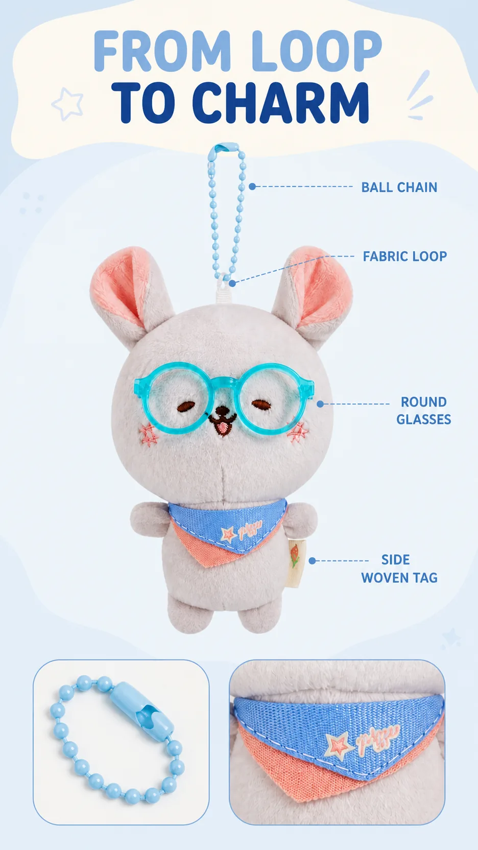 Plush Animal Keychains product detail 3
