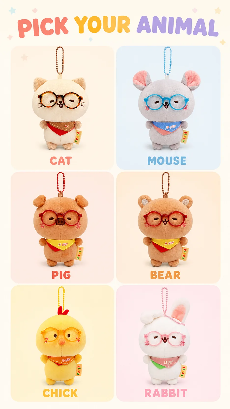 Plush Animal Keychains product detail 5