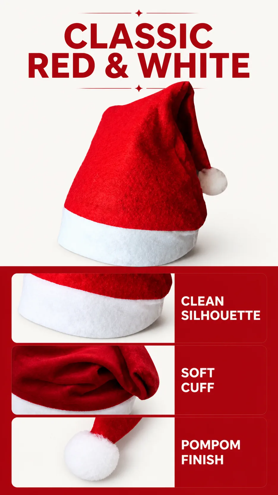 Wholesale Christmas Santa Hats Adult and Kids Plush Reindeer Snowman Sequin Knitted Holiday Party Caps product detail 3