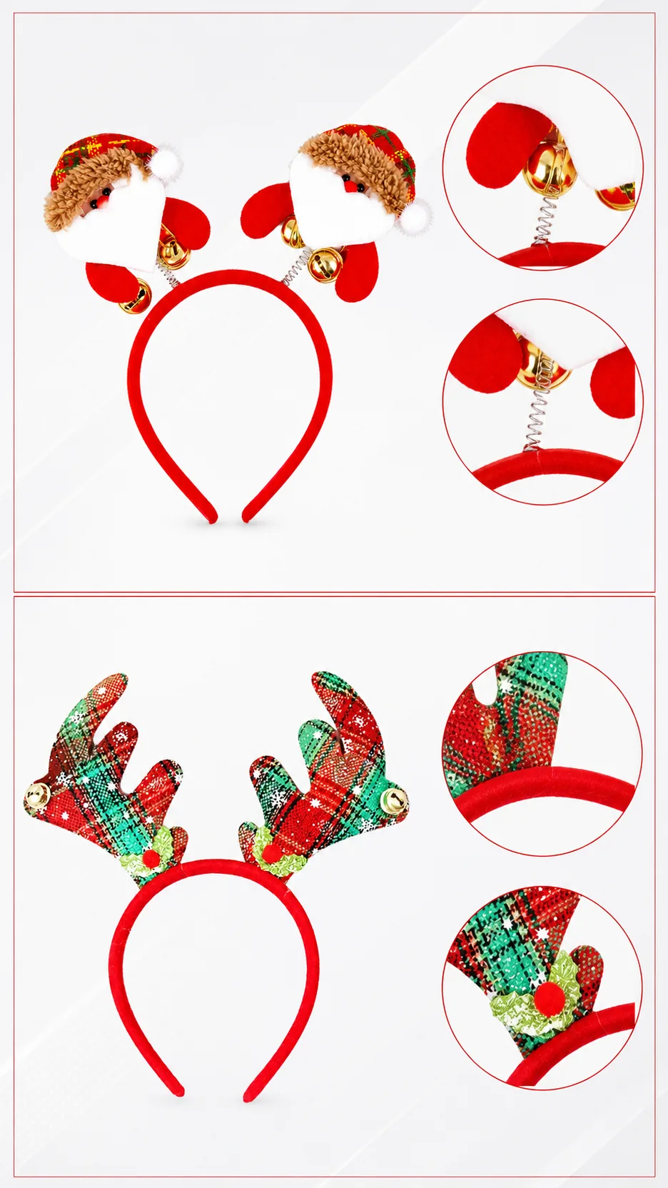 Reindeer Antler Christmas Headbands product detail 3
