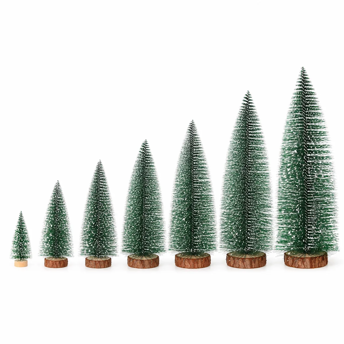 Snow-Flocked Mini Pine Christmas Trees