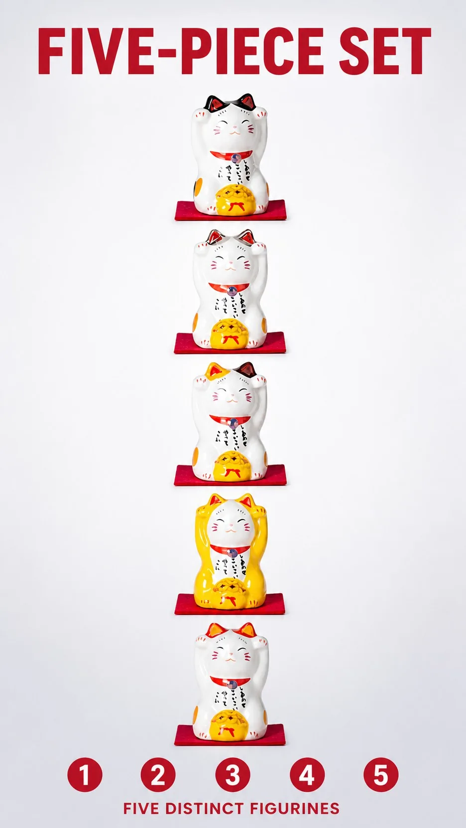 Mini Ceramic Lucky Cat Sets product detail 3