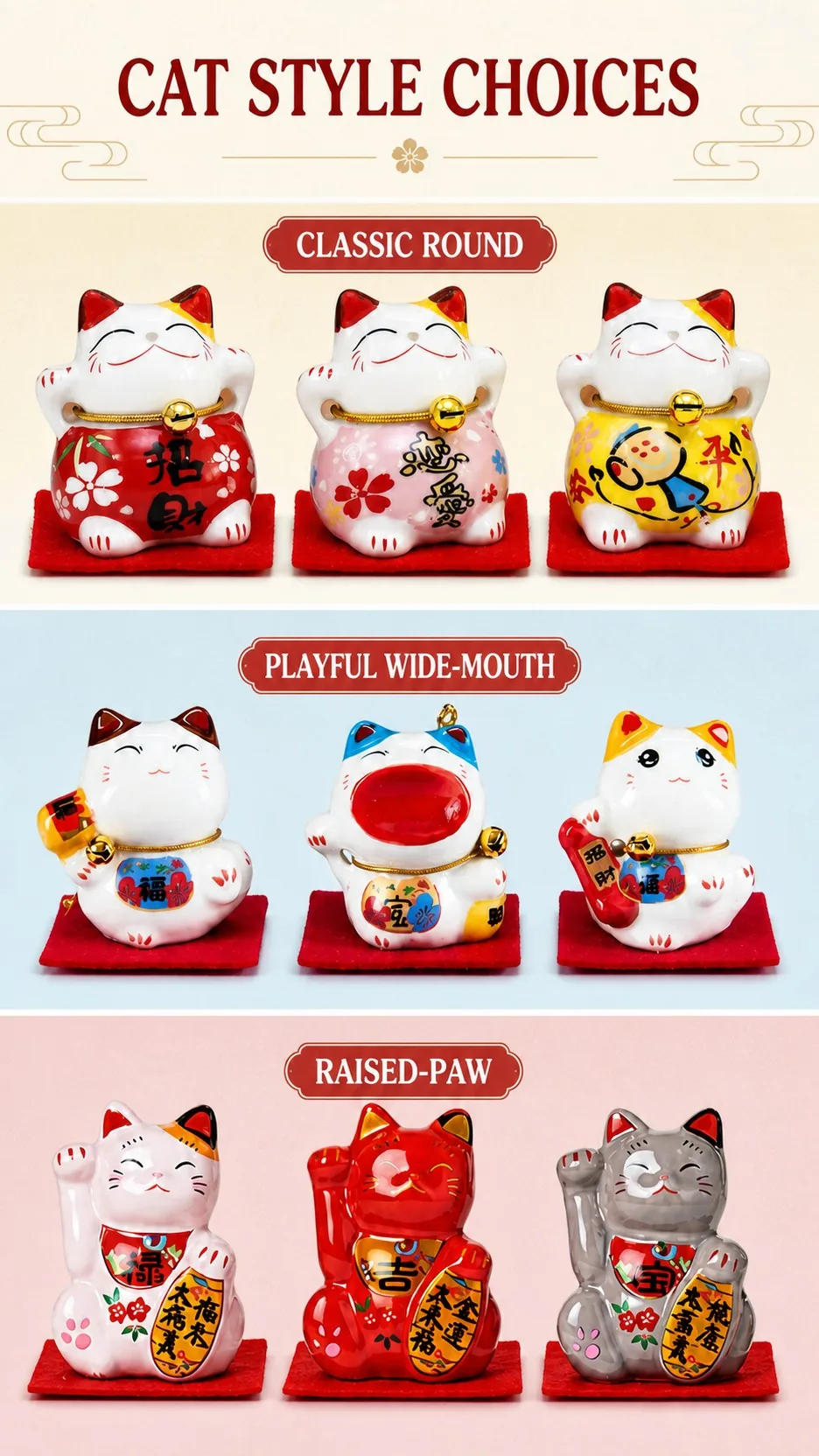 Mini Ceramic Lucky Cat Sets product detail 5